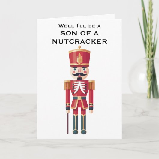 Nutcracker Fun Christmas Holiday Greeting Card Kaart (Voorkant)