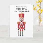 Nutcracker Fun Christmas Holiday Greeting Card Kaart (Gele Bloem)