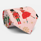 Nutcracker Funny Pink Kerstmis Stropdas (Opgerold)