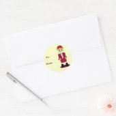 Nutcracker Gifttag Ronde Sticker (Envelop)