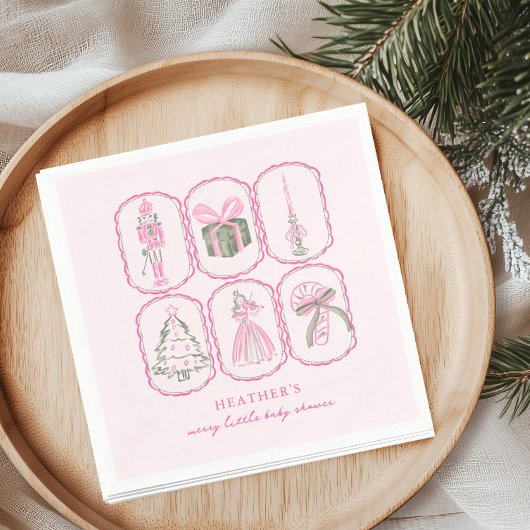 Nutcracker Girl A Merry Little Baby Shower Servet