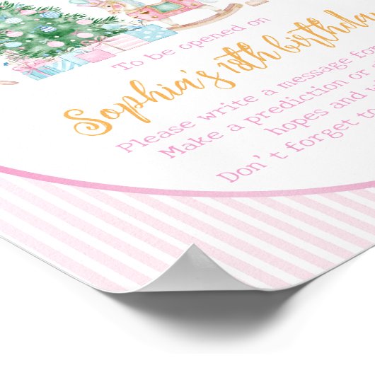 Nutcracker Girl Birthday Time Capsule Sign Poster (Hoek)