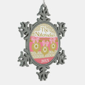 Nutcracker Gold Tin Sneeuwvlok Ornament (Links)