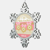 Nutcracker Gold Tin Sneeuwvlok Ornament (Rechts)