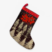   Nutcracker Golden Christmas Trees Poinsettia Kleine Kerstsok (Voorkant (Hangend))