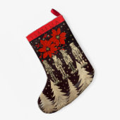   Nutcracker Golden Christmas Trees Poinsettia Kleine Kerstsok (Achterkant (Hangend))