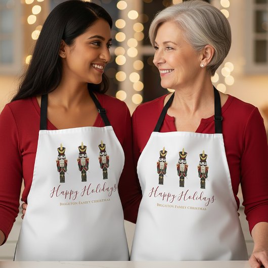 Nutcracker Happy Holidays Classic Christmas  Schort