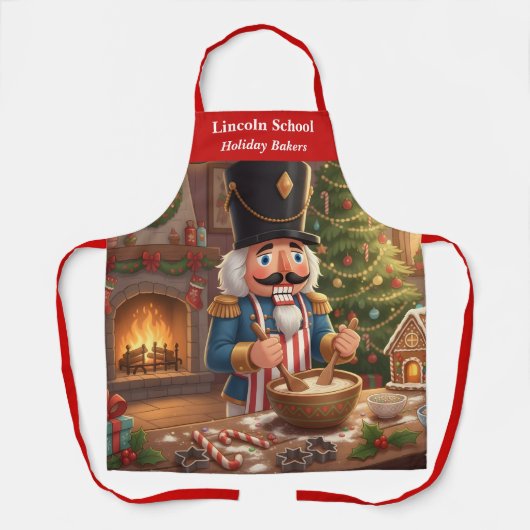Nutcracker Holiday Baking Apron Schort (Voorkant)