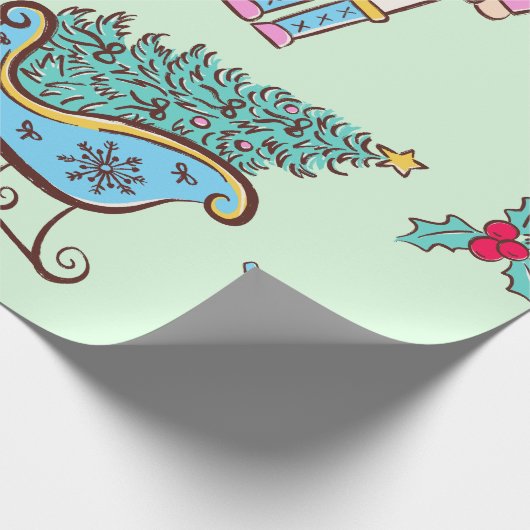 Nutcracker Holiday Ballet Cadeaupapier (Hoek)