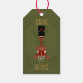 Nutcracker Holiday Cadeautong met kerstcadeaus Cadeaulabel (Voorkant)