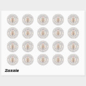Nutcracker Holiday Crest Retouradreslabel Ronde Sticker (Vel)