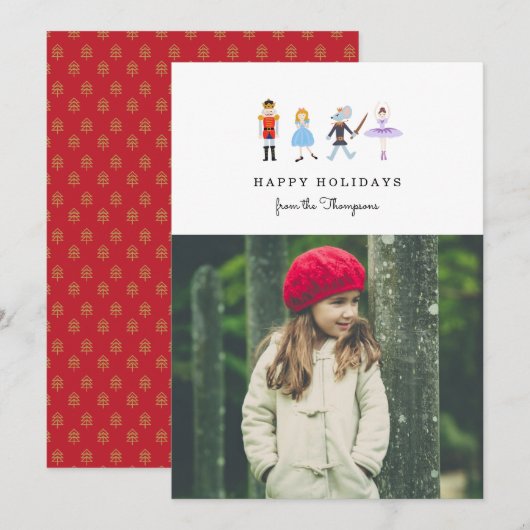 Nutcracker Holiday-fotokaart Feestdagenkaart (Voorkant / Achterkant)