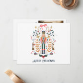 Nutcracker Holiday-fotokerstkaart Notitiekaartje (Voorkant / Achterkant in situ)