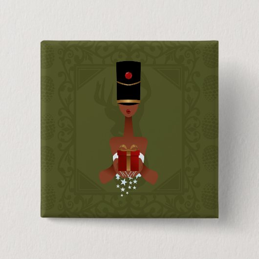 Nutcracker Holiday Gift Kerstmis Rug Button (Voorkant)