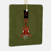 Nutcracker Holiday Gift kerstversier Square Keramisch Ornament (Rechts)