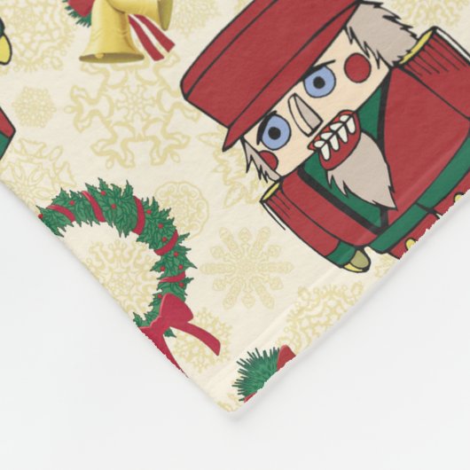 Nutcracker Holiday Kerstmis Fleece Deken (Hoek)