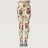 Nutcracker Holiday Kerstmis Leggings (Voorkant)
