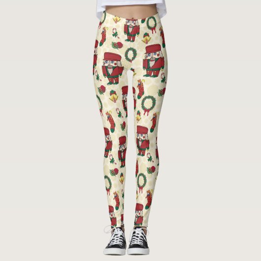 Nutcracker Holiday Kerstmis Leggings (Voorkant)