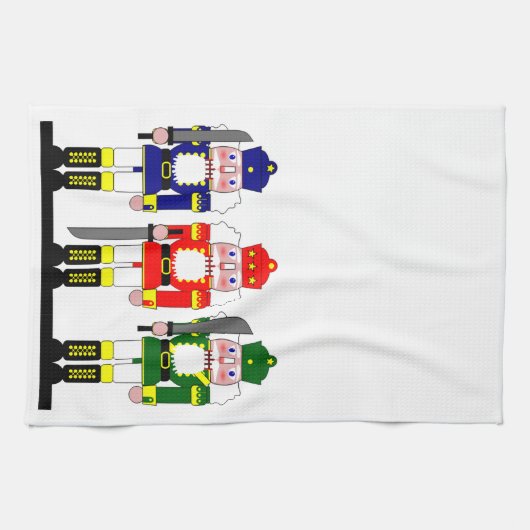 Nutcracker Holiday-kersttheehanddoek Theedoek (Horizontaal)