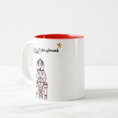 Nutcracker Holiday Merry Kerstmis Tweekleurige Koffiemok (Voorkant links)