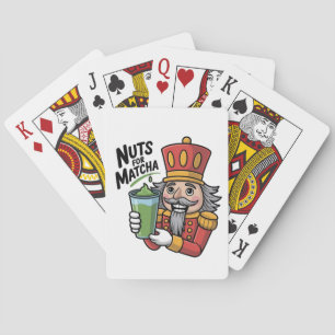 Nutcracker houdt van Matcha Latte Funny Nuts voor  Pokerkaarten