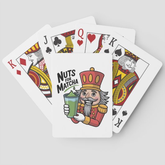 Nutcracker houdt van Matcha Latte Funny Nuts voor  Pokerkaarten (Achterkant)