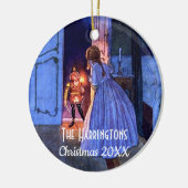 Nutcracker Illustratie Elegant Monogram Keramisch Ornament (Links)