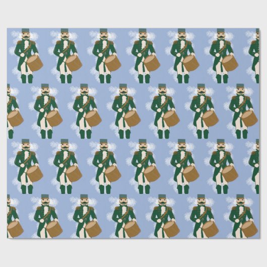 Nutcracker Inpakpapier Froted Blauw & Goud (Vlak)