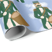 Nutcracker Inpakpapier Froted Blauw & Goud (Rol Hoek)