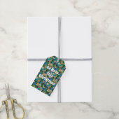 Nutcracker International Band - Blauwe Kerst Cadeaulabel (Met Touw)