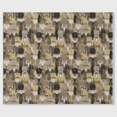Nutcracker International Band - Goud Kerstmis Cadeaupapier (Vlak)