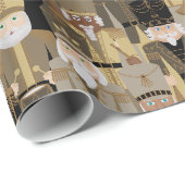 Nutcracker International Band - Goud Kerstmis Cadeaupapier (Rol Hoek)
