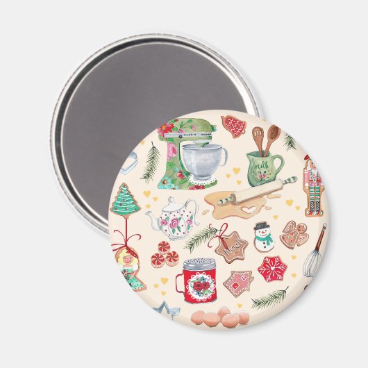 Nutcracker karakter schattige keukenkoekjes magneet (Voorkant / Achterkant)