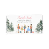 Nutcracker Kerst Bruiloft Thee Adres Etiket (Voorkant)