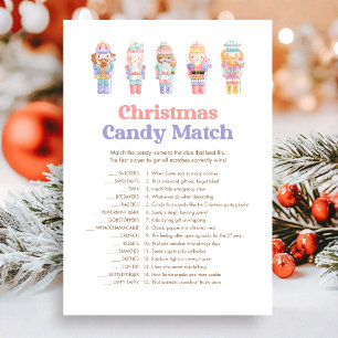 Nutcracker Kerst Kersen Match Game Feestdagenkaart