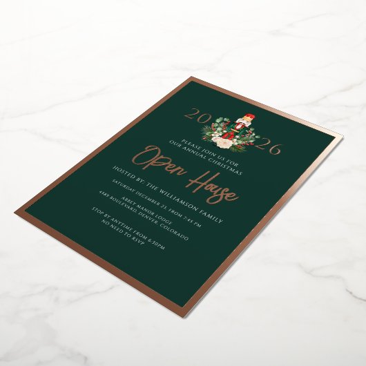 Nutcracker Kerst Open Huis Script Folie Uitnodiging (Gedraaid)