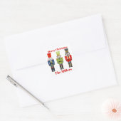 Nutcracker-kerstadres Klassiek Vierkante Sticker (Envelop)