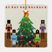 Nutcracker kerstboomversiering keramisch ornament (Achterkant)