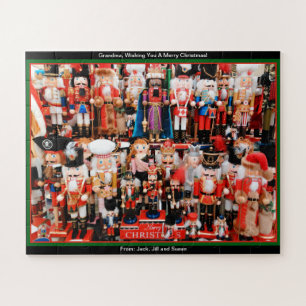 Nutcracker kerstcadeau voor Grandma Custom Names Legpuzzel