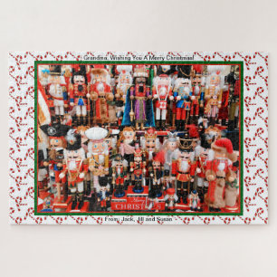 Nutcracker kerstcadeau voor Grandma Custom Names Legpuzzel
