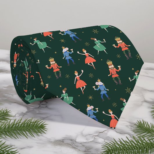 Nutcracker Kerstcocktails Patroon met Monogram Stropdas
