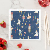 Nutcracker kerstfeestay Navy Blue Servet (Insitu)