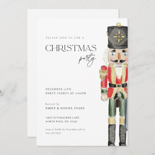 Nutcracker-kerstfeestdag Kaart (Voorkant / Achterkant)