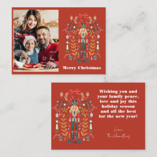 Nutcracker-kerstfotograaf Aangepaste groetkaart Notitiekaartje