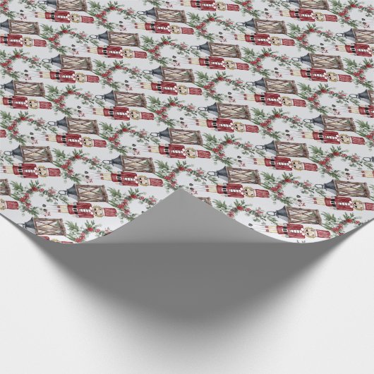 Nutcracker-kerstmagisch Cadeaupapier (Hoek)