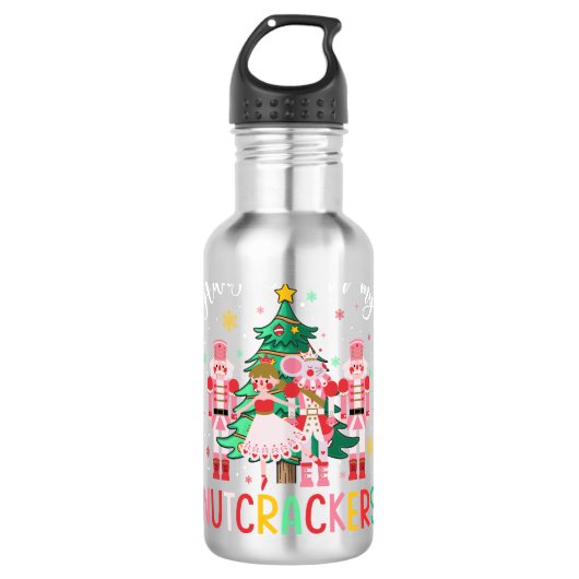 nutcracker kerstman waterfles (Voorkant)