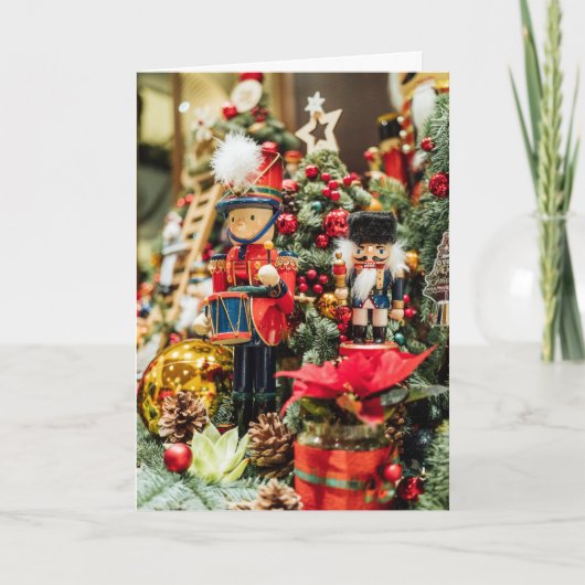 Nutcracker Kerstmis Personaliseer teksthandtekenin Feestdagen Kaart (Voorkant)