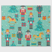 Nutcracker-kerstpatroon Cadeaupapier (Vlak)