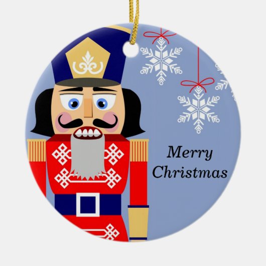 Nutcracker-kerstversiering Keramisch Ornament (Voorkant)