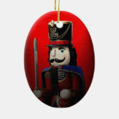 Nutcracker-kerstversiering Keramisch Ornament (Achterkant)
